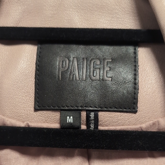PAIGE Blush Leather Jacket - Picture 3 of 8